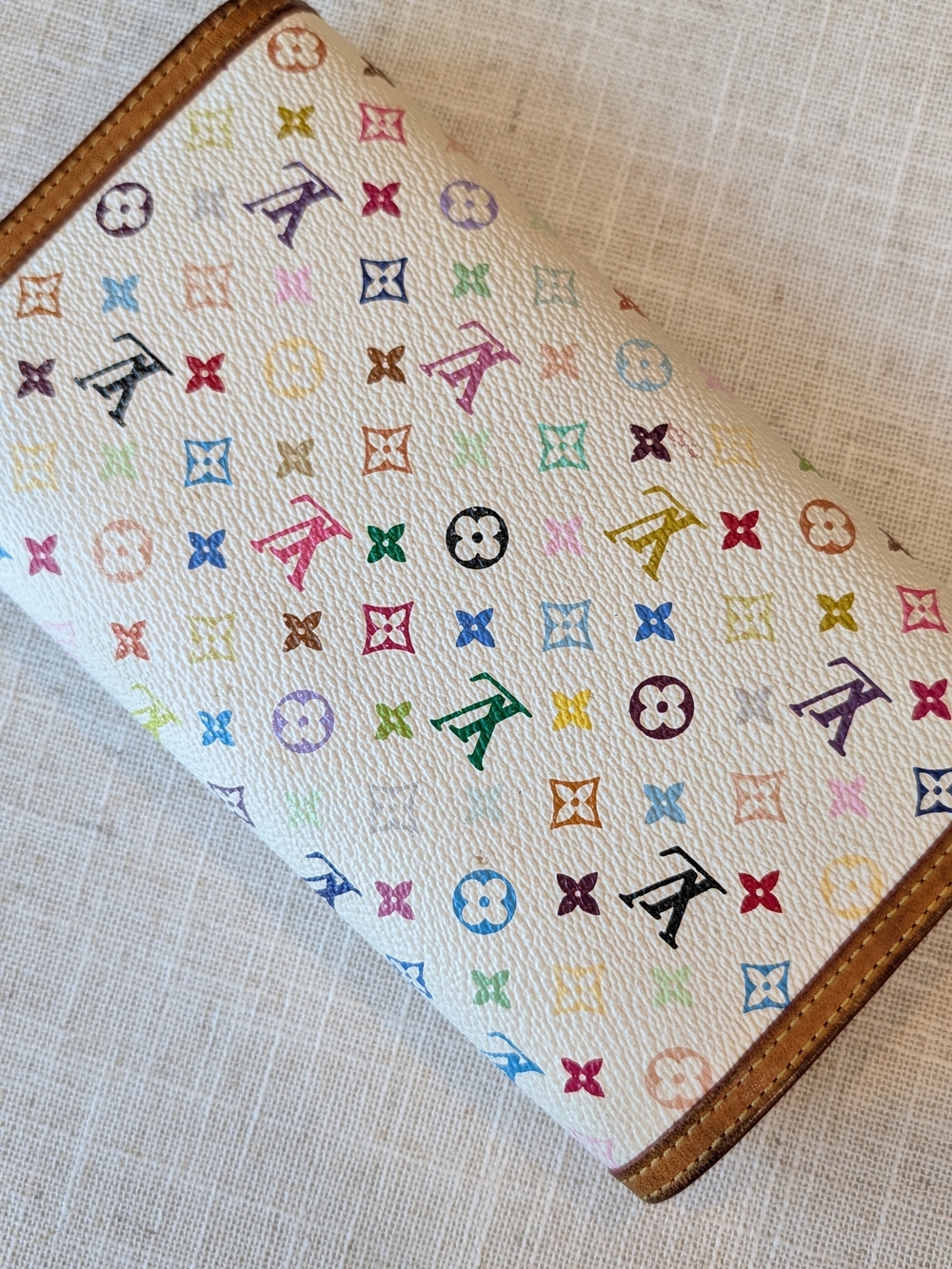 Louis Vuitton Multicolor Monogram White Canvas Clutch Wallet - Picture 15 of 16